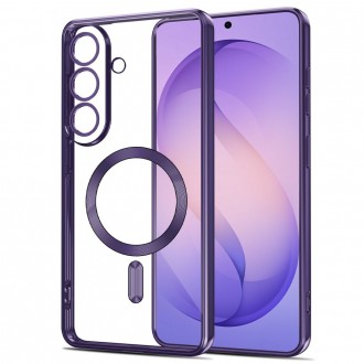 Skaidrus dėklas su violetinės spalvos detalėmis "Tech-Protect Magflex Magsafe" telefonui Samsung Galaxy S26
