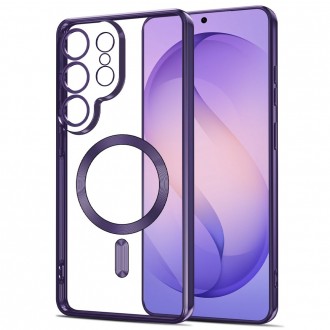 Skaidrus dėklas su violetinės spalvos detalėmis "Tech-Protect Magflex Magsafe" telefonui Samsung Galaxy S26 ULTRA
