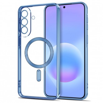 Skaidrus dėklas su šviesiai mėlynos spalvos detalėmis "Tech-Protect Magflex Magsafe" telefonui Samsung Galaxy A57 5G