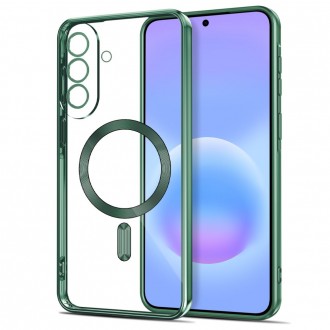 Skaidrus dėklas su žalios spalvos detalėmis "Tech-Protect Magflex Magsafe" telefonui Samsung Galaxy A37 5G