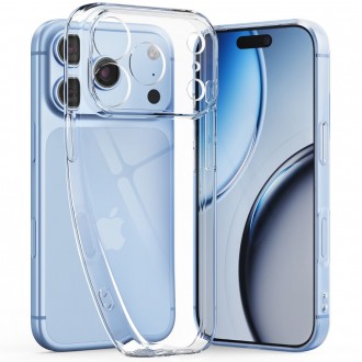 Skaidrus dėklas su dviem stikliukais Tech-Protect Flexair + Glass 2-pack telefonui Apple Iphone 17 PRO / 18 PRO