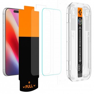 Skaidrus apsauginis stikliukas Spigen GLAS.TR EZ FIT PRO HD AC 2-PACK (2-vnt.) telefonui Apple IPhone 16 PRO / 17 / 17 PRO / 18 PRO