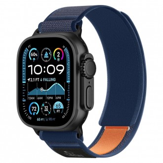 Mėlyna nailoninė apyrankė Tech-Protect Nylon Elite laikrodžiui Apple Watch 7 / 8 / 9 / 10 / 11 / 12 / SE / ULTRA (44 / 45 / 46 / 49 MM) 