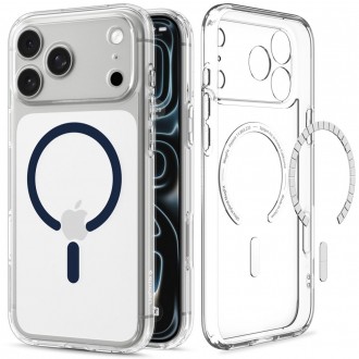 Dėklas Spigen Ultra Hybrid Magsafe telefonui Apple Iphone 17 PRO MAX / 18 PRO MAX CLEAR/DEEP BLUE