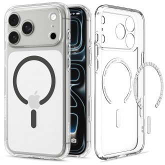 Dėklas Spigen Ultra Hybrid Magsafe telefonui Apple Iphone 17 PRO / 18 PRO CLEAR/GRAPHITE