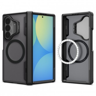 Juodas dėklas su kameros apsauga Spigen Optik Armor Mag Magsafe telefonui Samsung GALAXY Z FOLD 8 ULTRA 