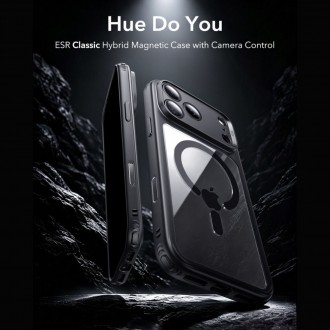 Dėklas su apsauginiu stikliuku "ESR Classic Hybrid Magsafe & Tempered Glass" telefonui Apple iPhone 17 PRO / 18 PRO CLEAR/BLACK