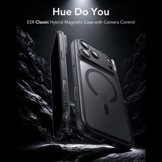 Matinis dėklas "ESR Classic Hybrid Magsafe" telefonui Apple iPhone 17 PRO MAX / 18 PRO MAX FROSTED BLACK