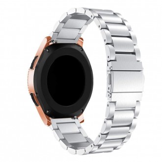 Sidabro spalvos apyrankė Tech-Protect "Stainless" laikrodžiui Samsung Watch 3 (45MM)
