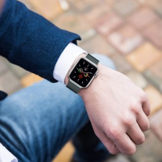 Rausva apyrankė Tech-Protect "Milaneseband" laikrodžiui Apple Watch 4 / 5 / 6 / 7 / 8 / 9 / 10 / SE (38 / 40 / 41/ 42 MM)