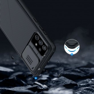Juodas dėklas su kameros apsauga "Nillkin Camshield Pro" telefonui Samsung Galaxy A53 5G