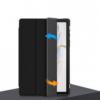Juodas/Skaidrus atverčiamas dėklas "Tech-Protect Smartcase Hybrid" skirtas Galaxy TAB A8 10.5 X200 / X205