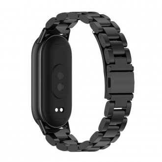 Juoda apyrankė "Tech-Protect Stainless" laikrodžiui Xiaomi Smart Band 8 / 8 NFC