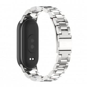 Sidabro spalvos apyrankė Tech-Protect "Stainless" laikrodžiui Xiaomi Smart Band 8 / 8 NFC