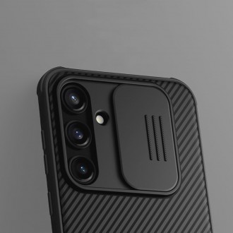 Juodas dėklas su kameros apsauga "Nillkin Camshield Pro" telefonui Samsung Galaxy A35 5G