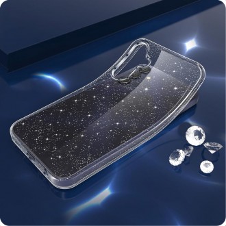 Skaidrus dėklas su blizgučiais "Tech-Protect Flexair Hybrid" telefonui Samsung Galaxy A55 5G