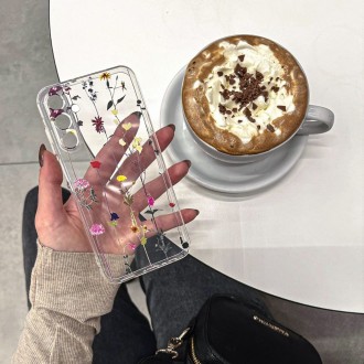 Skaidrus gėlėtas dėklas "Tech-Protect Flexair+" telefonui Samsung Galaxy A35 5G