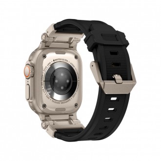 Juoda/Titano apyrankė "Tech-Protect Delta Pro" laikrodžiui Apple Watch 6 / 7 / 8 / 9 / 10 / SE / ULTRA 1 / 2 (44 / 45 / 46 / 49 MM)