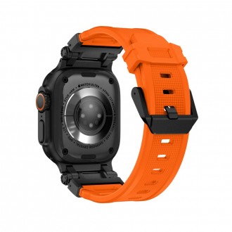 Oranžinė/Juoda apyrankė "Tech-Protect Delta Pro" laikrodžiui Apple Watch 6 / 7 / 8 / 9 / 10 / SE / ULTRA 1 / 2 (44 / 45 / 46 / 49 MM)
