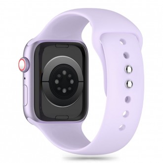 Purpurinės spalvos apyrankė "Tech-Protect Silicone" laikrodžiui Apple Watch 4 / 5 / 6 / 7 / 8 / 9 / 10 / SE / ULTRA 1 / 2 (44 / 45 / 46 / 49 MM)