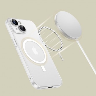 Plonas baltas/matinis dėklas "Tech-Protect Magslim Magsafe" telefonui iPhone 15 