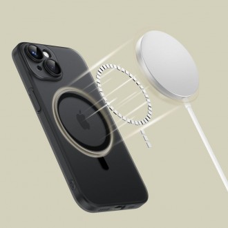 Plonas juodas/matinis dėklas "Tech-Protect Magslim Magsafe" telefonui iPhone 15 