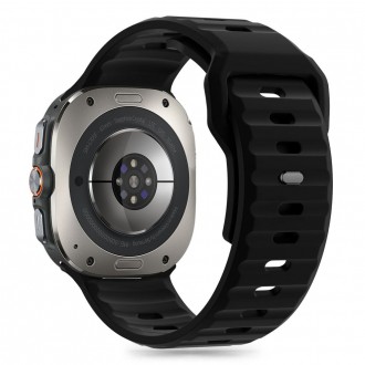 Juodos spalvos apyrankė "Tech-Protect Silicone Line" laikrodžiui Samsung Galaxy Watch Ultra (47 MM) 