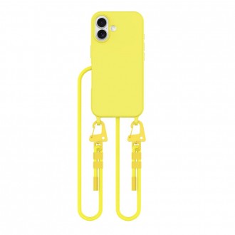 Geltonas dėklas su dirželiu "Tech-Protect Magnecklace Mag" telefonui Apple iPhone 16 