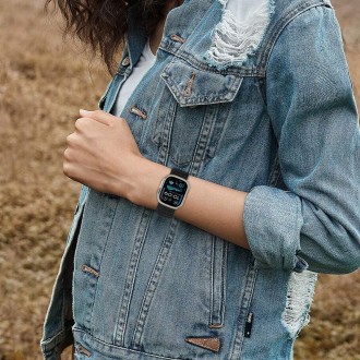 Juodas tekstilinis dirželis "Tech-Protect Nylon" laikrodžiui Apple Watch 6 / 7 / 8 / 9 / 10 / SE / ULTRA 1 / 2 (44 / 45 / 46 / 49 MM)