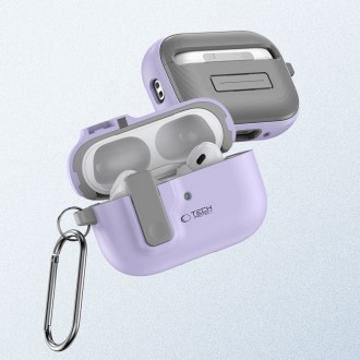 Levandų spalvos dėklas "Tech-Protect Slim Hook" skirtas Apple Airpods Pro 1 / 2