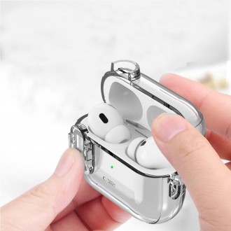 Skaidrus dėklas "Tech-Protect Slim Hook" skirtas Apple Airpods 1 / 2 