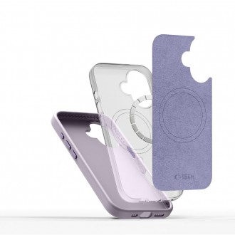Perlų/alyvų spalvos dėklas "Tech-Protect Silicone Pure Magsafe" telefonui iPhone 16 