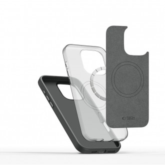 Pelenų spalvos dėklas "Tech-Protect Silicone Pure Magsafe" telefonui iPhone 16 Pro