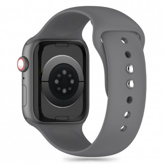 Pilkos spalvos apyrankė "Tech-Protect Silicone" laikrodžiui Apple Watch 4 / 5 / 6 / 7 / 8 / 9 / 10 / SE (38 / 40 / 41/ 42 MM)