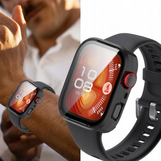 Juodas dėklas "Tech-Protect Defense" laikrodžiui Huawei Watch FIT 4 