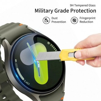 Apsauginis stiklas juodais krašteliais "Tech-Protect Glass Fit+" (2-vnt.) laikrodžiui Xiaomi Watch S4