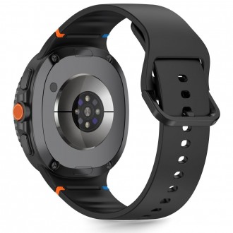 Juoda apyrankė "Tech-Protect Silicone" laikrodžiui Samsung Galaxy Watch 8 / Classic (40 / 44 / 46 MM)