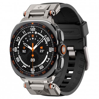 Juoda apyrankė Spigen Durapro Armor laikrodžiui Samsung Galaxy Watch ULTRA 1 / 2 2024-2026 (47 MM)