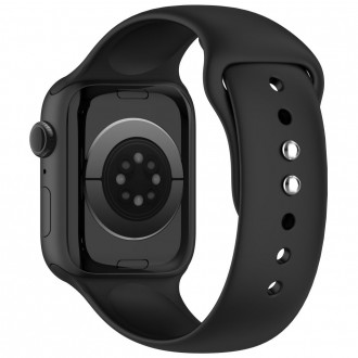 Juoda apyrankė Tech-Protect Silicone laikrodžiui Apple Watch 8 / 9 / 10 / 11 / 12 / SE / ULTRA (44 / 45 / 46 / 49 MM)