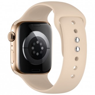 Riešutų spalvos apyrankė Tech-Protect Silicone laikrodžiui Apple Watch 8 / 9 / 10 / 11 / 12 / SE / ULTRA (44 / 45 / 46 / 49 MM)
