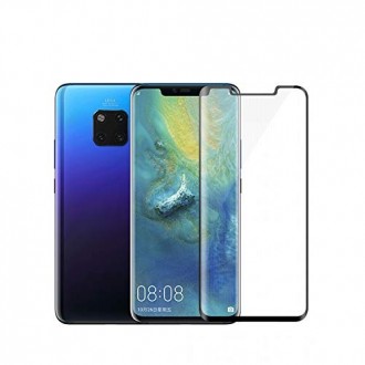 LCD apsauginis stikliukas 9D Curved Full Glue Huawei Mate 20 Pro juodas
