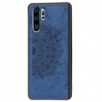 Mėlynas silikoninis dėklas ''Mandala'' su medžiaginiu atvaizdu telefonui Samsung A32