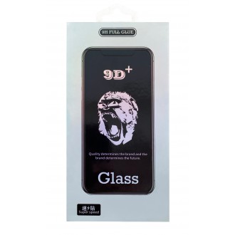 Juodais krašteliais apsauginis grūdintas stiklas "9D Gorilla" telefonui iPhone 15 