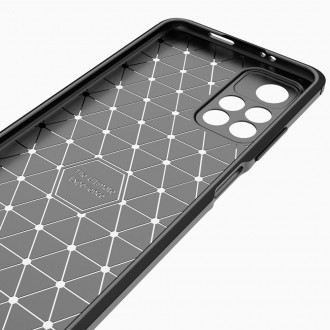 Juodas dėklas "TECH-PROTECT TPUCARBON" telefonui Xiaomi Redmi Note 11S 5G / Poco M4 PRO 5G