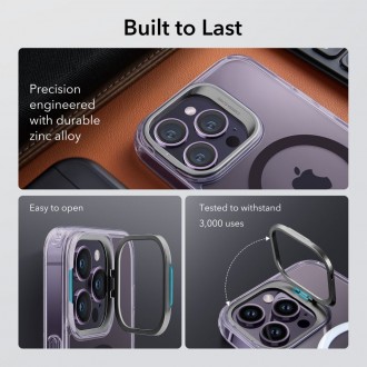 Skaidrus su purpurinėmis detalėmis dėklas/stovas "Esr Classic Kickstand Halolock Magsafe" telefonui iPhone 14 Pro