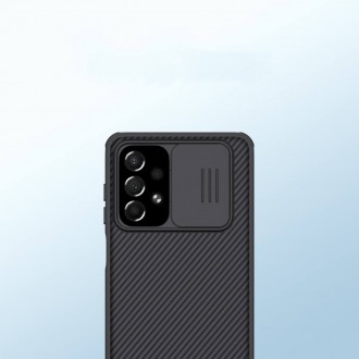 Juodas dėklas su kameros apsauga "Nillkin Camshield Pro" telefonui Galaxy S23 