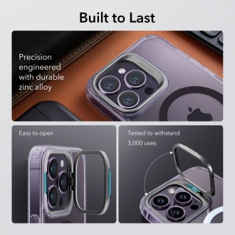 Skaidrus su purpurinėmis detalėmis dėklas/stovas "Esr Classic Kickstand Halolock Magsafe" telefonui iPhone 14 Pro Max