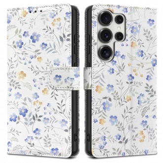 Gėlėtas atverčiamas dėklas "Tech-Protect Wallet Spring Flower" telefonui Samsung Galaxy S25 Ultra