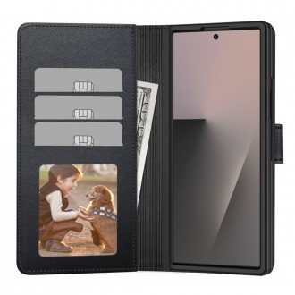 Juodas atverčiamas dėklas "Tech-Protect Wallet" telefonui Samsung Galaxy Z FOLD 8 ULTRA