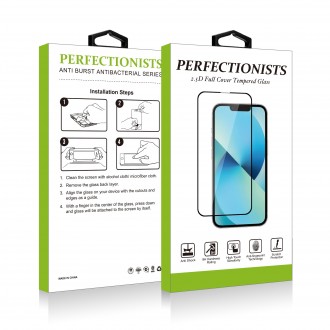 LCD apsauginis stikliukas "2.5D Perfectionists" telefonui Xiaomi Poco X4 Pro 5G lenktas juodais krašteliais
